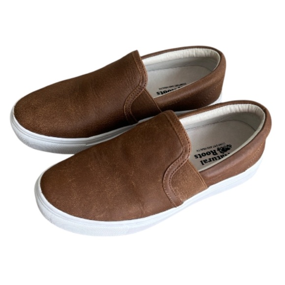 Roots Tan Leather Slip On Shoes Women’s Size 5.5 - Picture 16 of 16